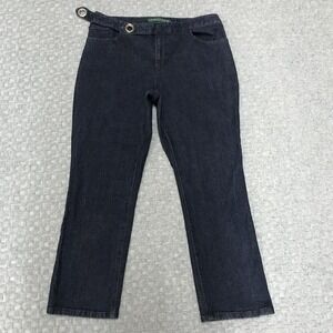 Lauren Jeans Co Ralph Lauren Jeans Womens 8P Denim Stretch Petite Straight Leg